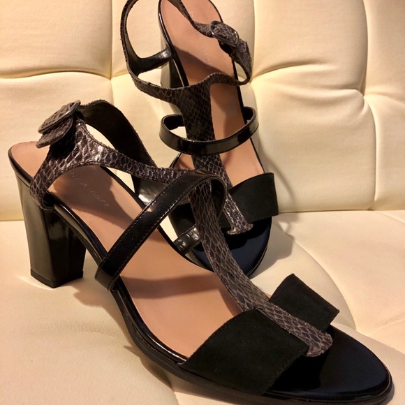 Etienne Aignet Snakeskin Patterned Heeled Sandals - Picture 5 of 6